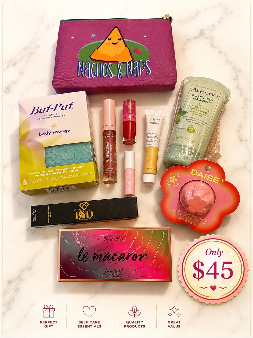 Self Care Beauty Bundle Makeup Skincare Bag Gift Set $99 Retail
